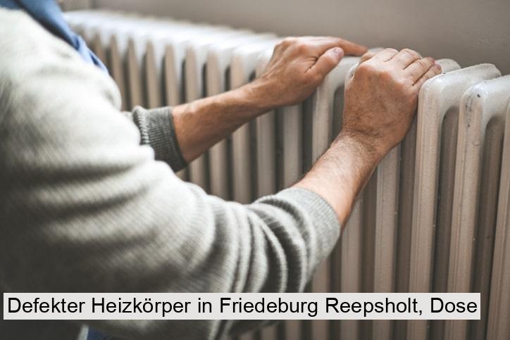 Defekter Heizkörper in Friedeburg Reepsholt, Dose